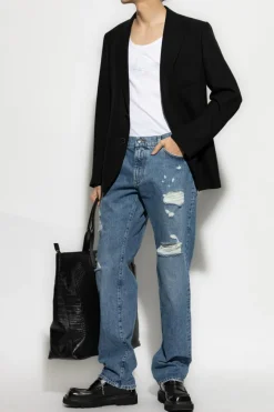 Dolce & Gabbana NIEBIESKI Jeansy z efektem `vintage`