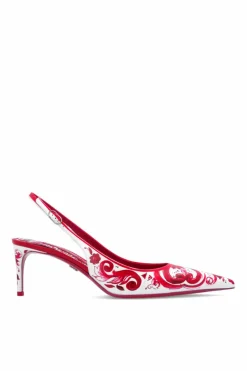 Dolce & Gabbana RÓŻOWY Buty na obcasie ze wzorem