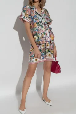 Dolce & Gabbana RÓŻOWY Jedwabne szorty