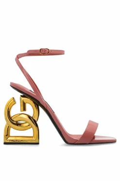 Dolce & Gabbana RÓŻOWY Sandały na obcasie