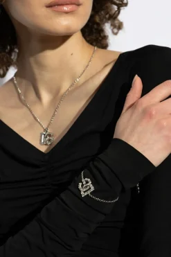 Dolce & Gabbana SREBRNY Bransoleta z logo
