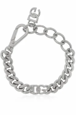 Dolce & Gabbana SREBRNY Bransoleta z logo