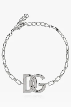 Dolce & Gabbana SREBRNY Bransoleta z logo
