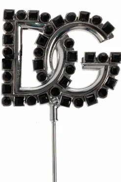 Dolce & Gabbana SREBRNY Broszka w kształcie logo