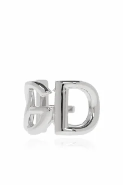 Dolce & Gabbana SREBRNY Mosiężny pierścień