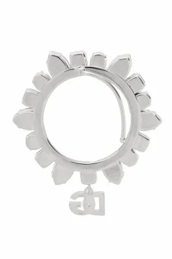 Dolce & Gabbana SREBRNY Nausznica z kryształami