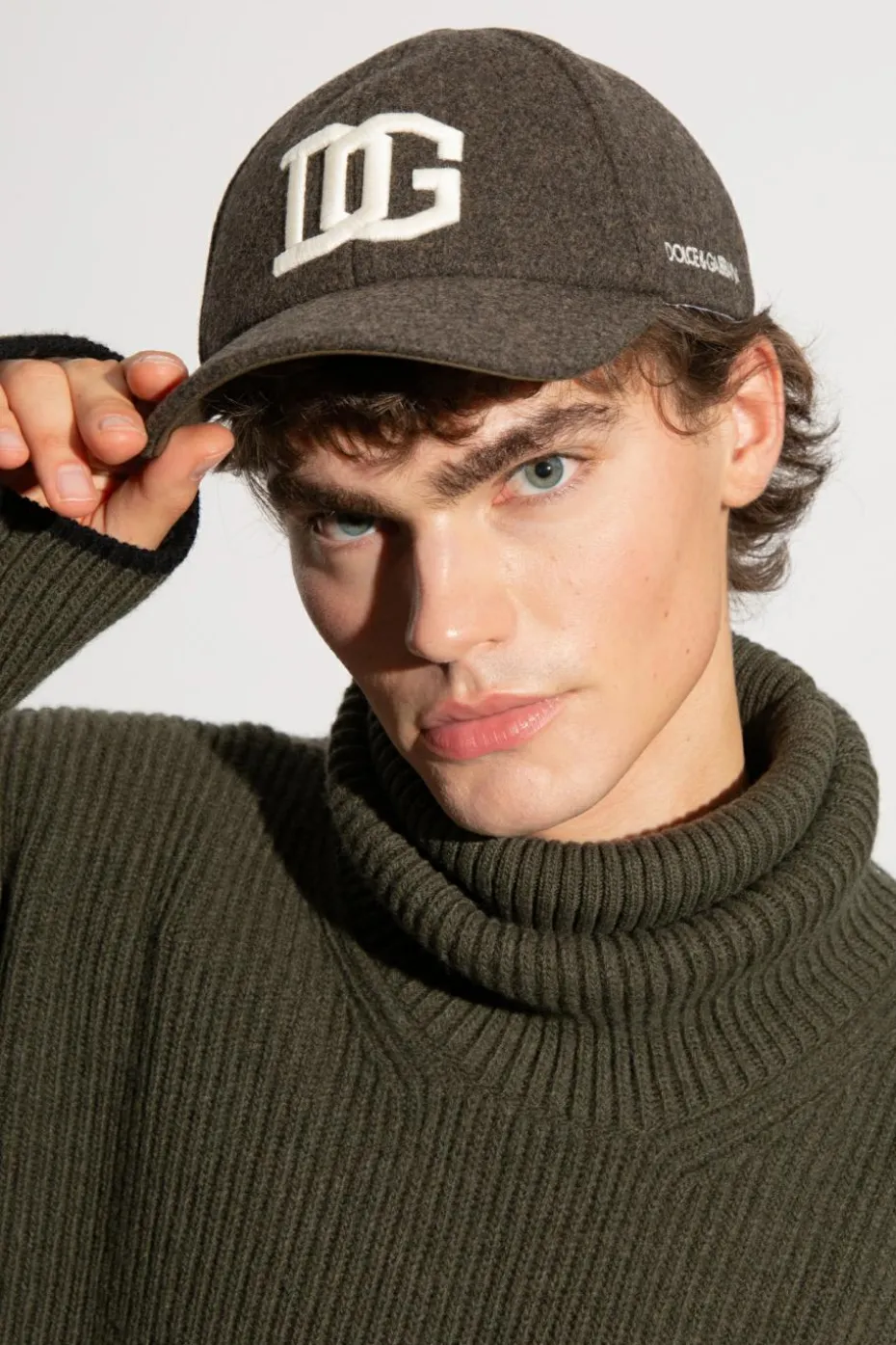 Dolce & Gabbana SZARY Czapka z daszkiem