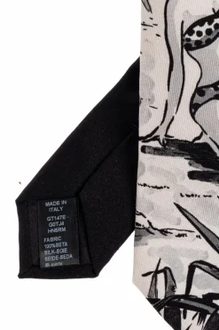 Dolce & Gabbana SZARY Jedwabny krawat