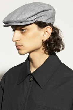 Dolce & Gabbana SZARY Lniany kaszkiet
