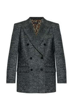 Dolce & Gabbana SZARY Marynarka w jodełkę