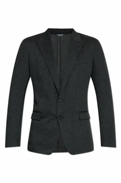 Dolce & Gabbana SZARY Marynarka w jodełkę