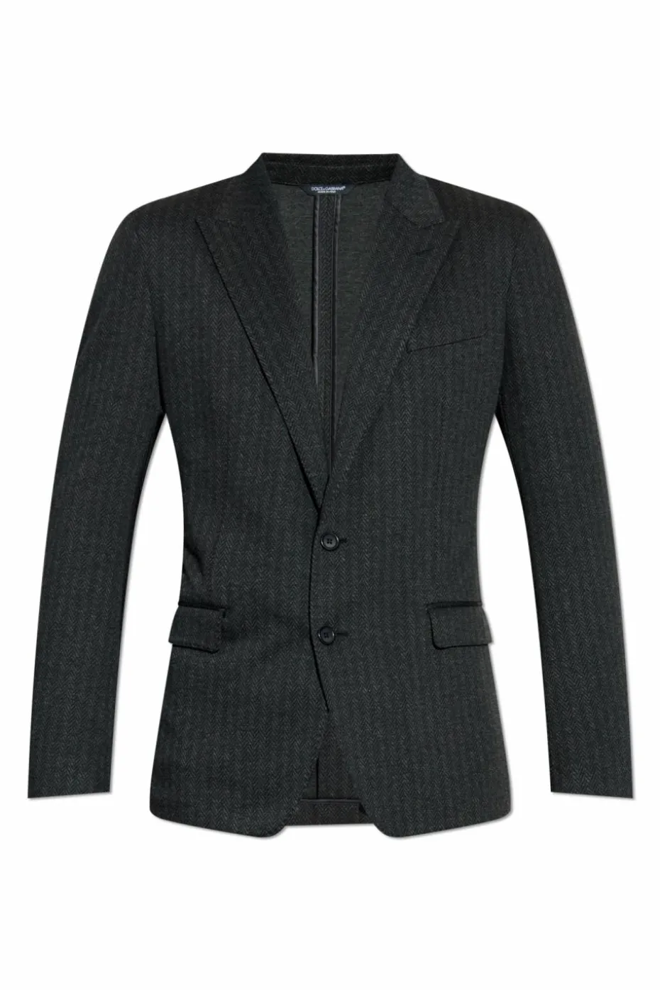 Dolce & Gabbana SZARY Marynarka w jodełkę