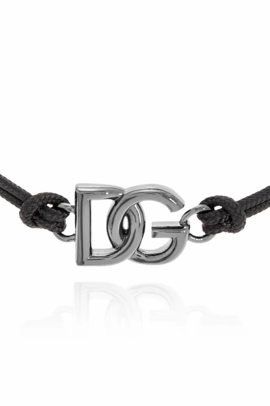 Dolce & Gabbana SZARY Regulowana bransoleta z logo