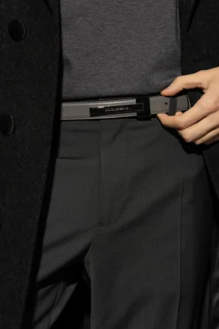 Dolce & Gabbana SZARY Skórzany pasek