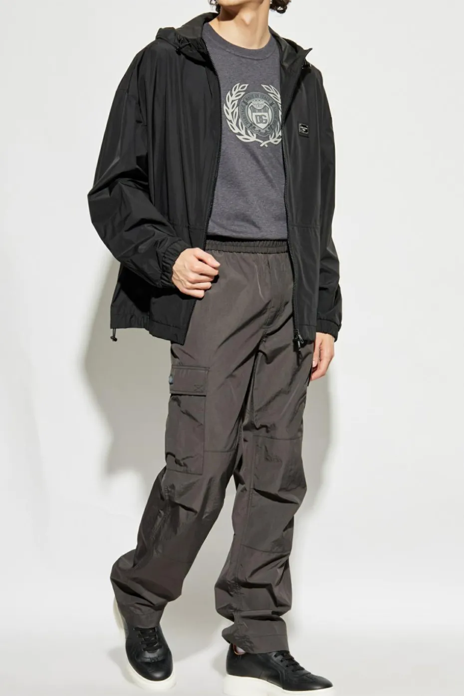 Dolce & Gabbana SZARY Spodnie z kieszeniami