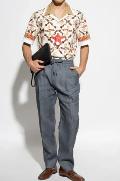 Dolce & Gabbana SZARY Spodnie w kant