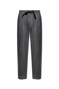 Dolce & Gabbana SZARY Spodnie w jodełkę