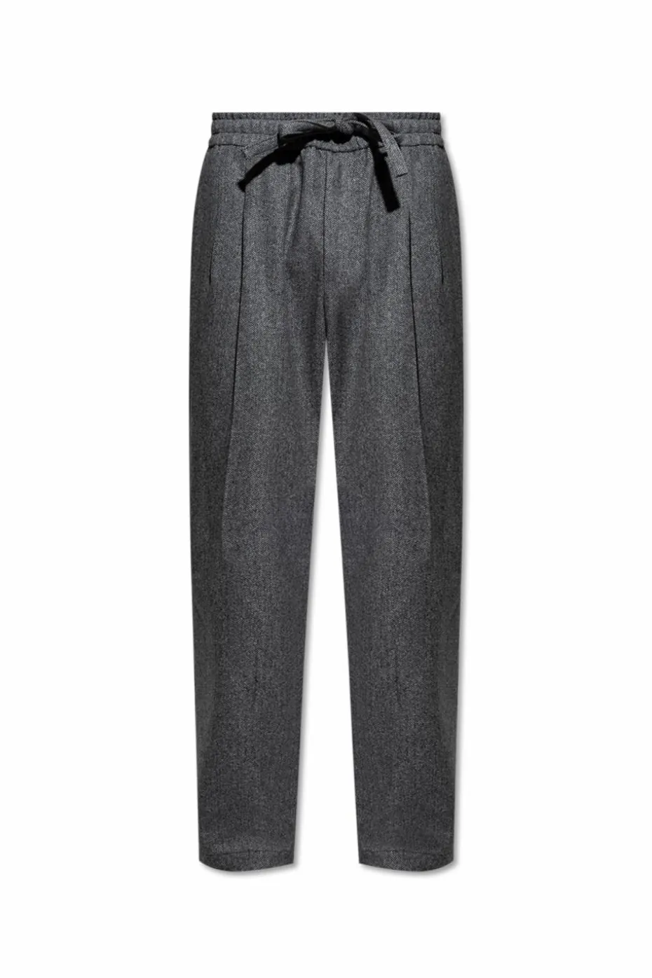Dolce & Gabbana SZARY Spodnie w jodełkę