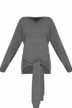 Dolce & Gabbana SZARY Sweter z wiązaniem