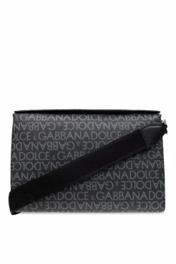 Dolce & Gabbana SZARY Torba na ramię z monogramem