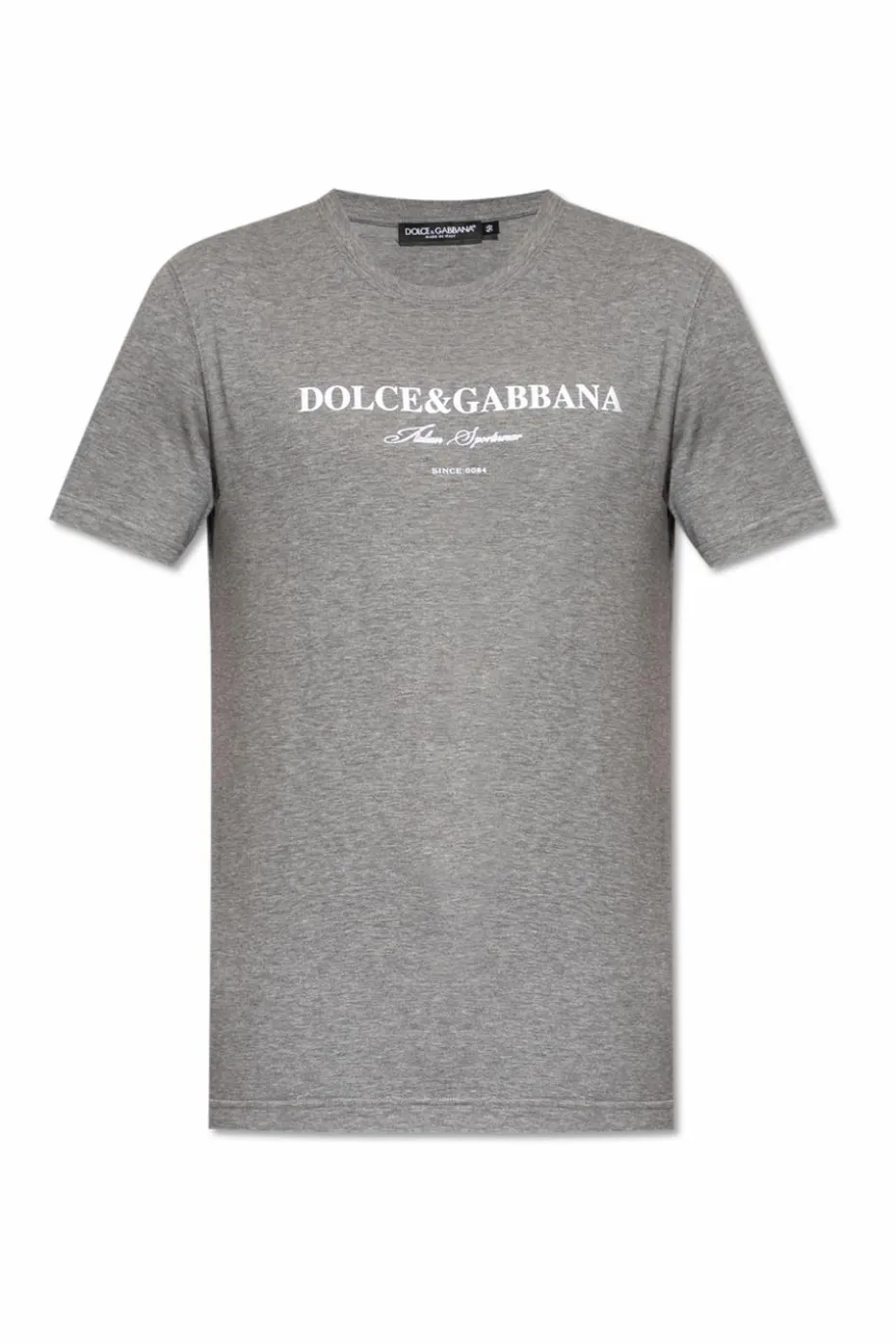 Dolce & Gabbana SZARY T-shirt z nadrukowanym logo