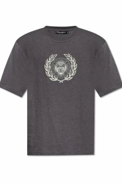 Dolce & Gabbana SZARY T-shirt z nadrukiem