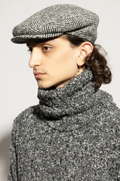 Dolce & Gabbana SZARY Wełniany kaszkiet