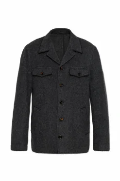 Dolce & Gabbana SZARY Wełniana kurtka