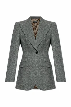 Dolce & Gabbana SZARY Wełniana marynarka