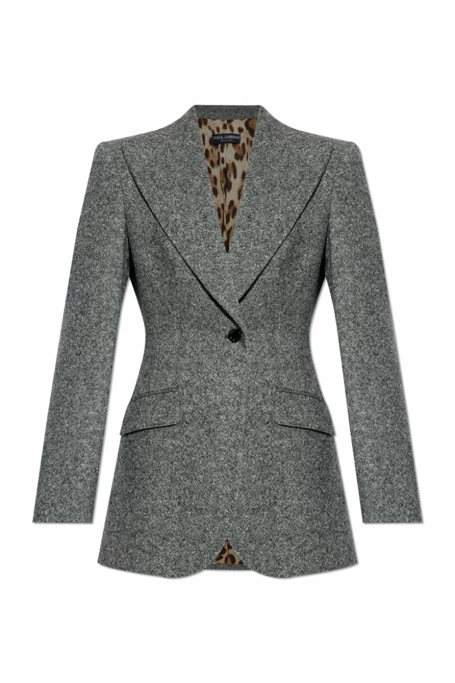 Dolce & Gabbana SZARY Wełniana marynarka
