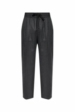 Dolce & Gabbana SZARY Wełniane spodnie