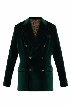 Dolce & Gabbana ZIELONY Aksamitna marynarka
