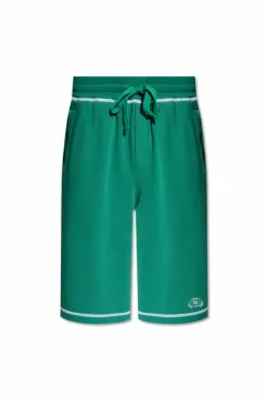 Dolce & Gabbana ZIELONY Bawełniane szorty z logo