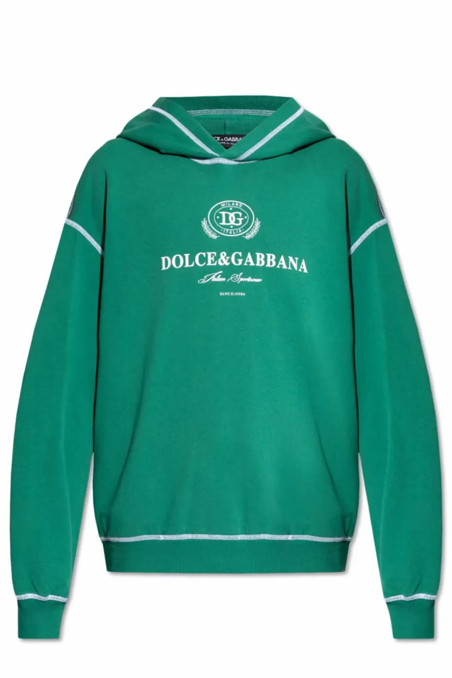Dolce & Gabbana ZIELONY Bluza z kapturem