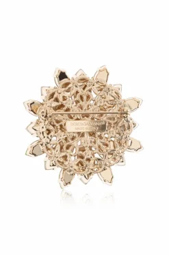 Dolce & Gabbana ZIELONY Broszka z motywem kwiatowym