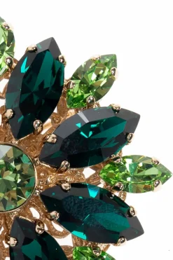 Dolce & Gabbana ZIELONY Broszka z motywem kwiatowym