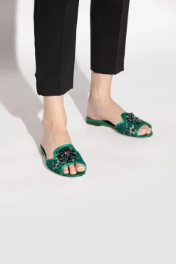 Dolce & Gabbana ZIELONY Klapki ‘Rainbow’