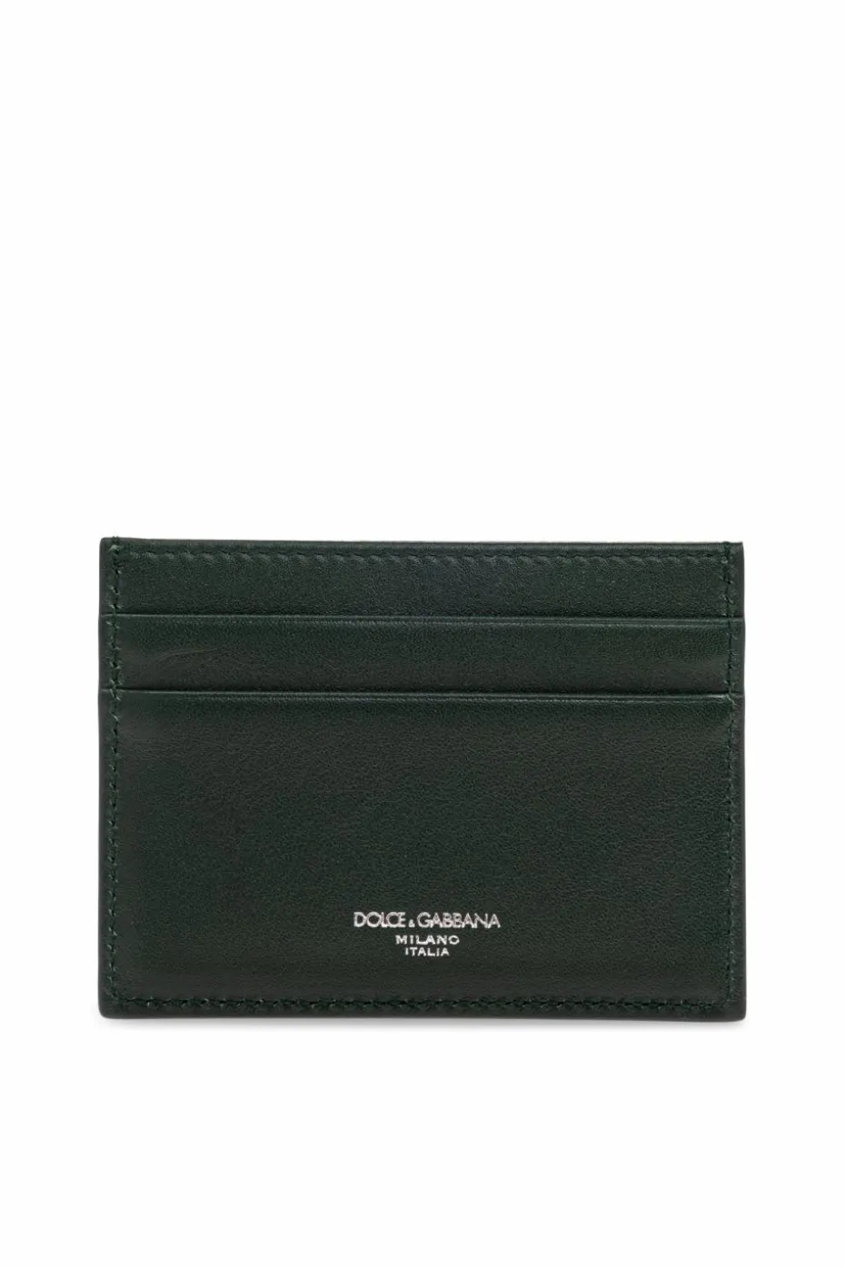 Dolce & Gabbana ZIELONY Skórzane etui na karty