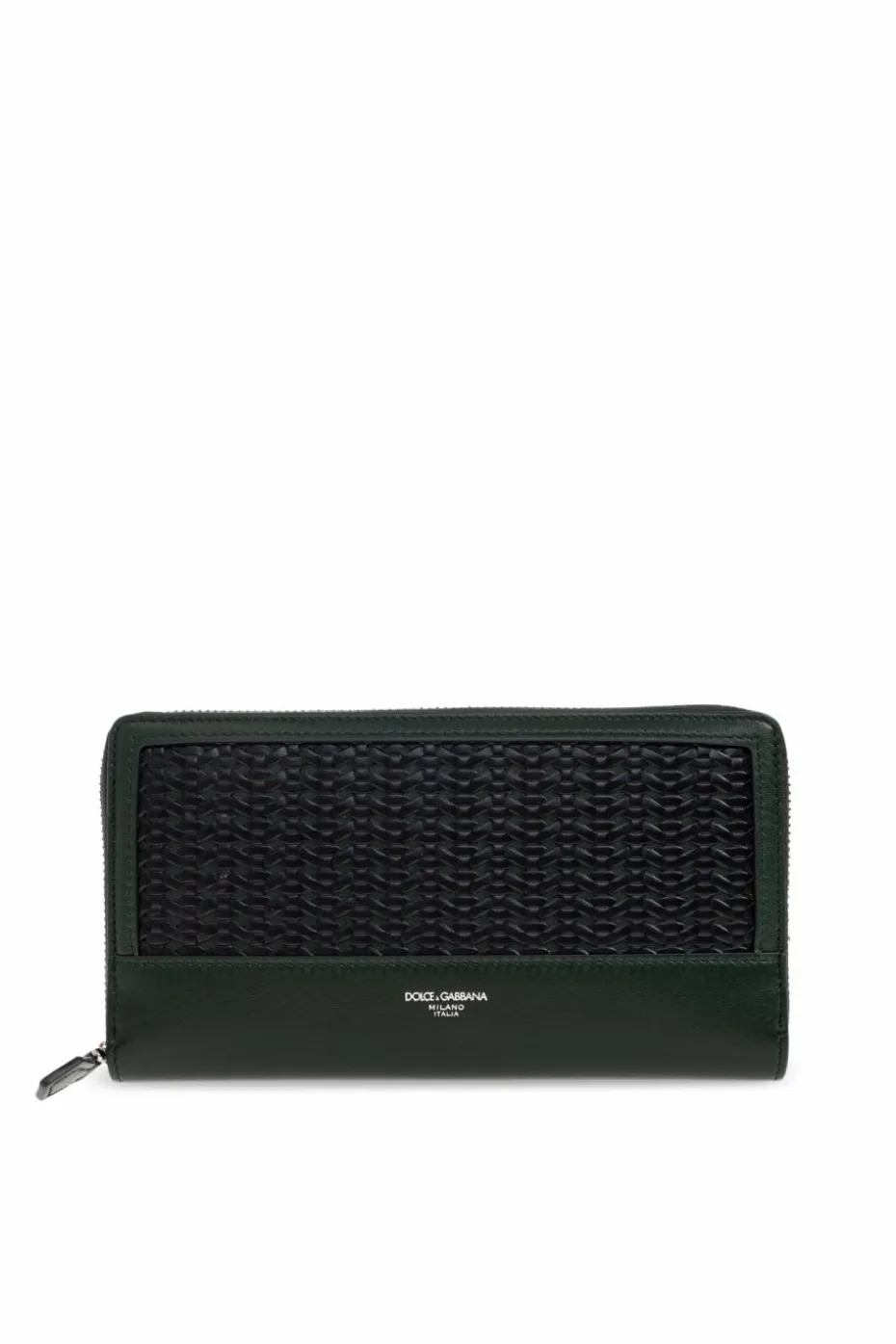Dolce & Gabbana ZIELONY Skórzany portfel