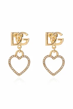 Dolce & Gabbana ZŁOTY Kolczyki z zawieszkami z motywem serc