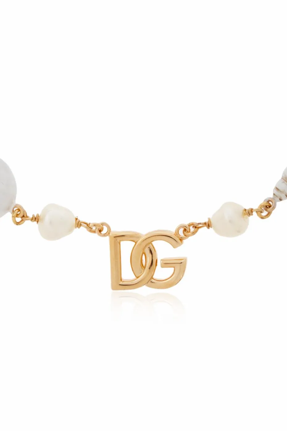 Dolce & Gabbana ZŁOTY Krótki naszyjnik z aplikacjami