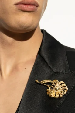 Dolce & Gabbana ZŁOTY Mosiężna broszka