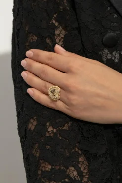 Dolce & Gabbana ZŁOTY Pierścień z diamentami