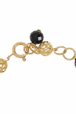 Dolce & Gabbana ZŁOTY Złota bransoleta z kamieniami szlachetnymi