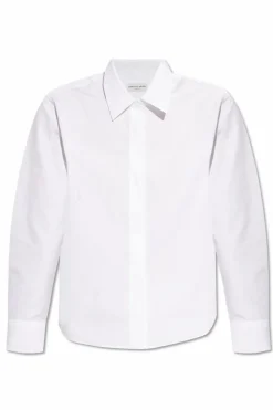 Dries Van Noten BIAŁY Bawełniana koszula