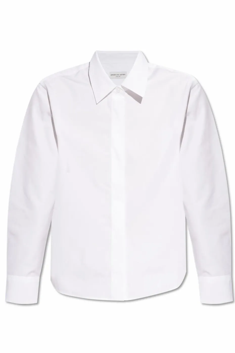 Dries Van Noten BIAŁY Bawełniana koszula