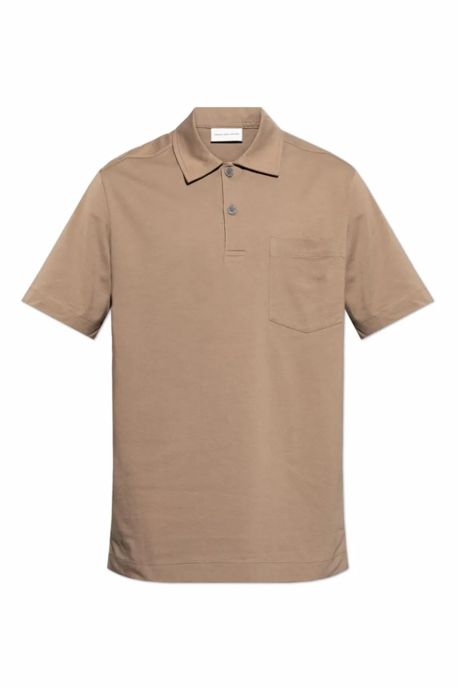 Dries Van Noten BRĄZOWY Bawełniane polo