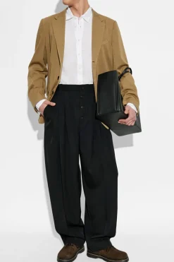Dries Van Noten BRĄZOWY Bawełniana marynarka