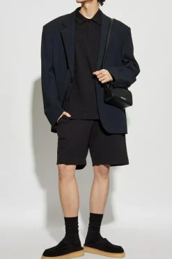 Dries Van Noten CZARNY Bawełniane szorty