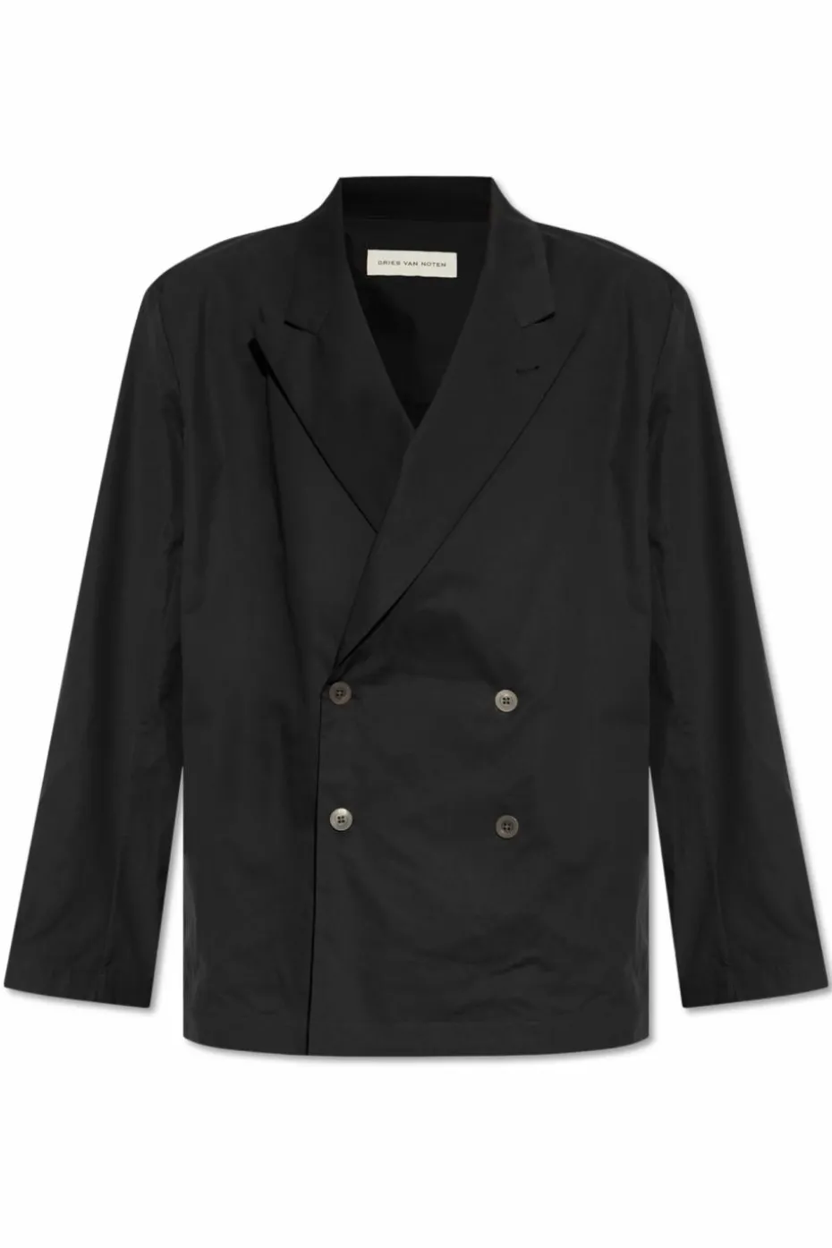 Dries Van Noten CZARNY Dwurzędowa marynarka `Caplans`
